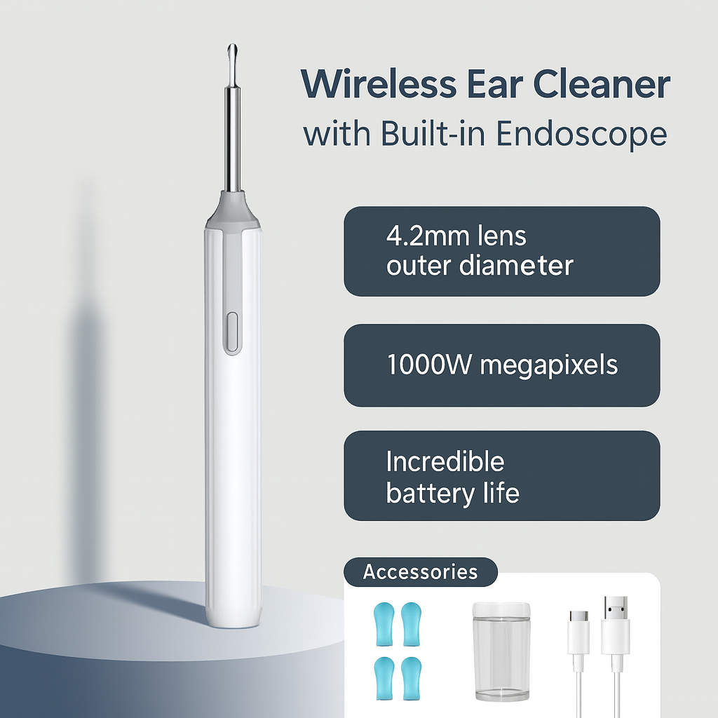 PeekEar™ – Wireless HD Ear Endoscope | Smart Visual Ear Cleaner