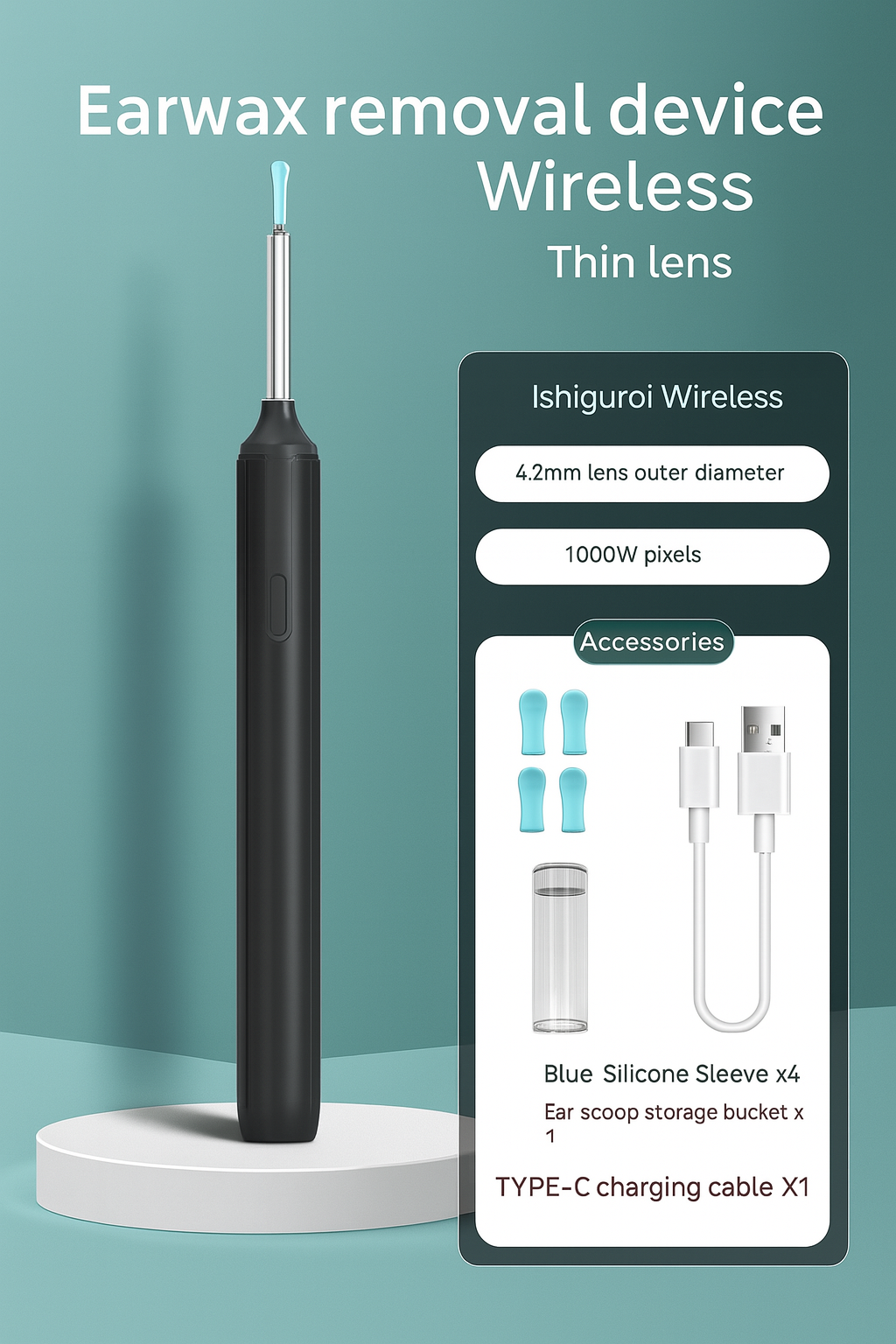 PeekEar™ – Wireless HD Ear Endoscope | Smart Visual Ear Cleaner